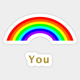 Gold You Rainbow Sticker